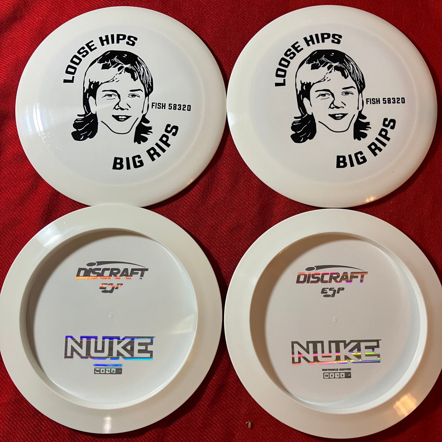 2024 White ESP Nuke, Bottom Stamped -- Fish Tour Fundraiser