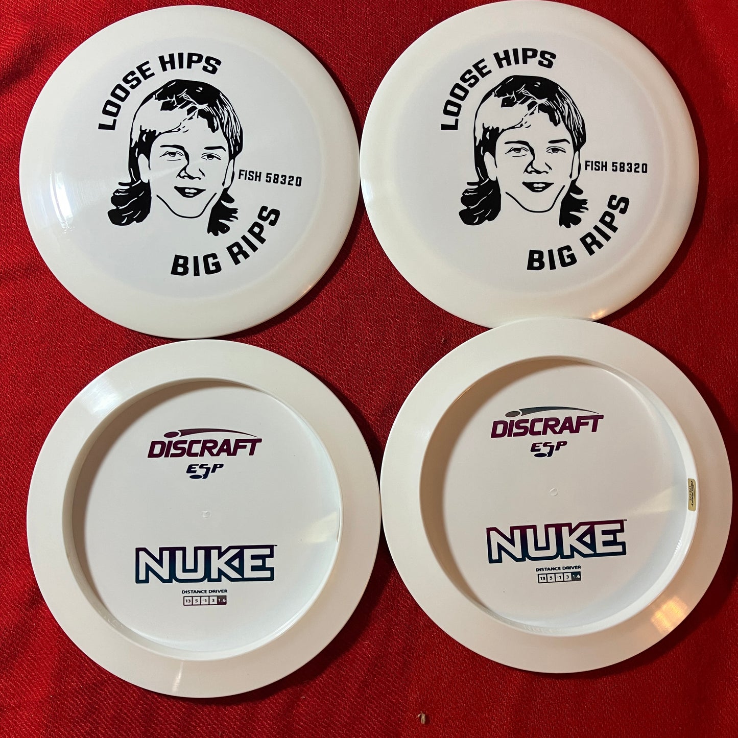 2024 White ESP Nuke, Bottom Stamped -- Fish Tour Fundraiser