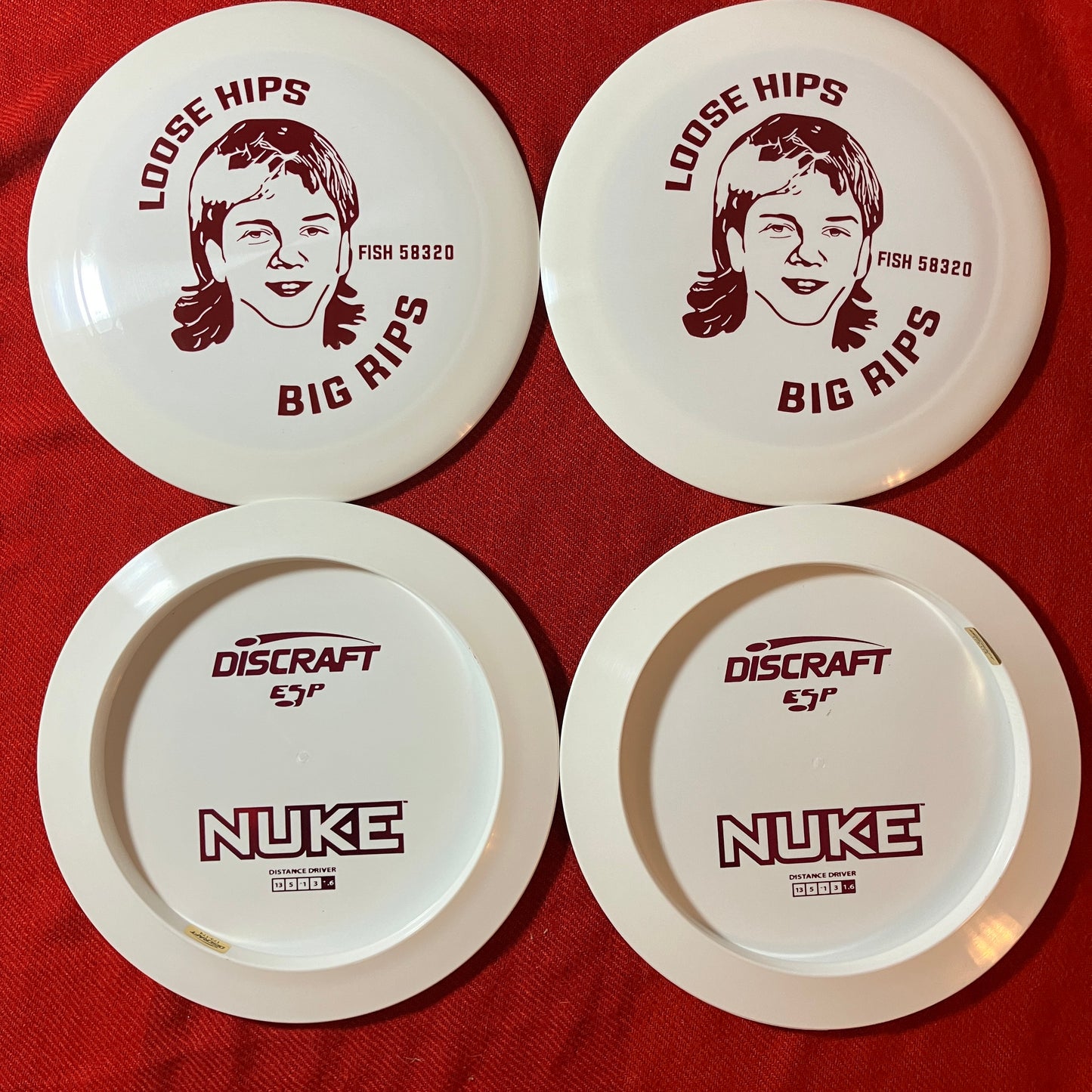 2024 White ESP Nuke, Bottom Stamped -- Fish Tour Fundraiser